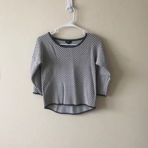 Grey and white sweater